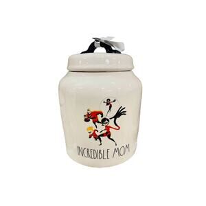 Rae Dunn Disney Pixar Incredible Mom Ceramic Canister Jar